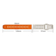 Silicone Universal Strap 20mm Dot Texture, orange / cream