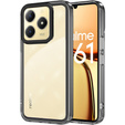 Case for Realme C61, Fusion Hybrid, transparent / black
