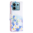 Flip case for Xiaomi Redmi Note 13 Pro 5G, Wallet, Butterfly & Flowers white