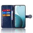 Flap case for Oppo Reno 14F, Wallet Rhombus, blue