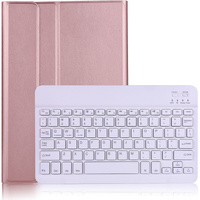 Case + keyboard Samsung Galaxy Tab Tab S7/S8 T870 T875, pink rose gold