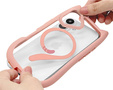 Case for iPhone 16, for MagSafe, Cute Cat, pink + Screen Glass