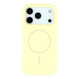 Silicone sleeve for iPhone 17 Pro, for MagSafe, anti-shock, yellow