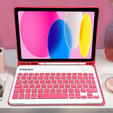Case + keyboard iPad 10.9 2022 10 Gen, Pen Slot, pink rose gold