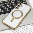 Case for Samsung Galaxy S24 FE, Electro MagSafe, gold + Screen Glass