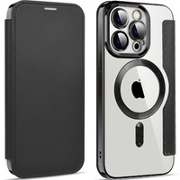 Flip case for iPhone 14 Pro, RFID Wallet MagSafe CamShield, black