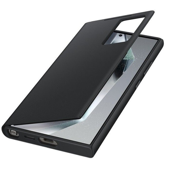 Original Samsung Case for Galaxy S24 Ultra, S View Wallet Cover, black