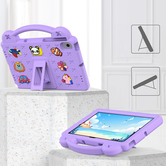 Children's case for Samsung Tab A8 X200 / X205, Cute Patterns, with stand, purple