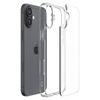Spigen case for iPhone 16, Ultra Hybrid, transparent + 9H Tempered Glass