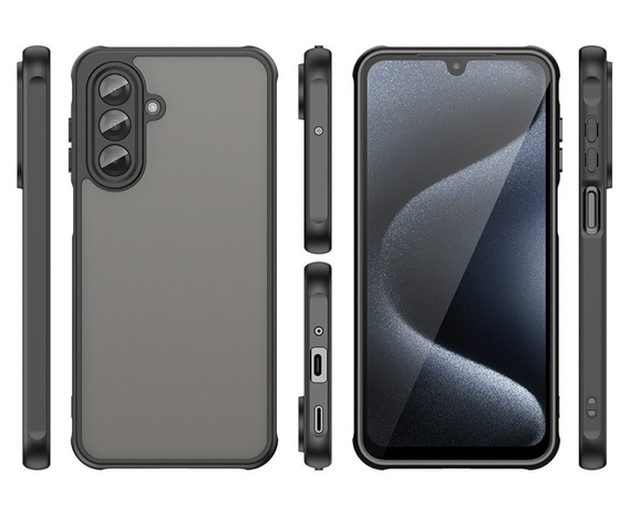 Matt Case for Samsung Galaxy A17 5G, smoked with black sides