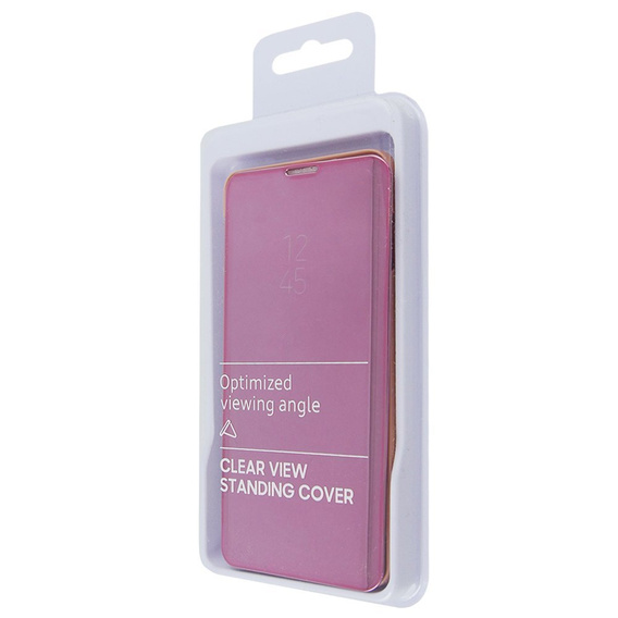 Case for Samsung Galaxy A32 5G, Clear View, pink rose gold