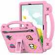 Children's case for Samsung Galaxy Tab S10 Lite / S10 FE / S9 FE, Cute Patterns, with stand, pink