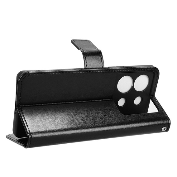 Flip case for Infinix Zero 30 5G, Crazy Horse Wallet, black