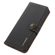 KHAZNEH RFID case for Xiaomi Redmi Note 13 Pro 5G, Litchi Texture, black