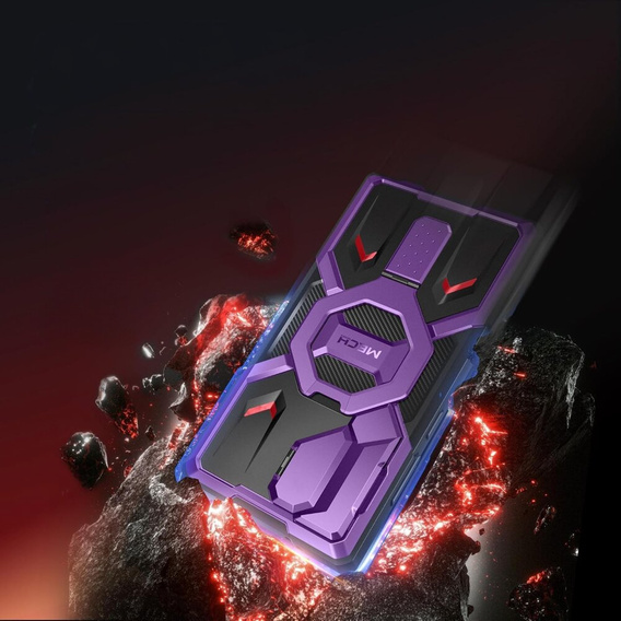 Tongate MECH MagSafe Series Purple Case for Samsung Galaxy S24 Ultra