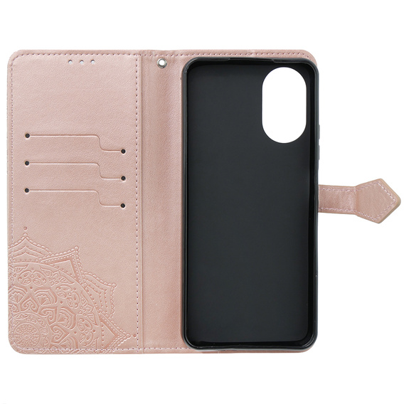 Flip case for Oppo A38 4G / Oppo A18 4G, Mandala, pink rose gold