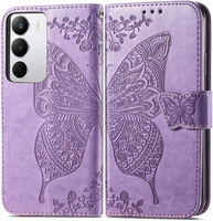 Flip case for Realme C71, Butterfly, purple