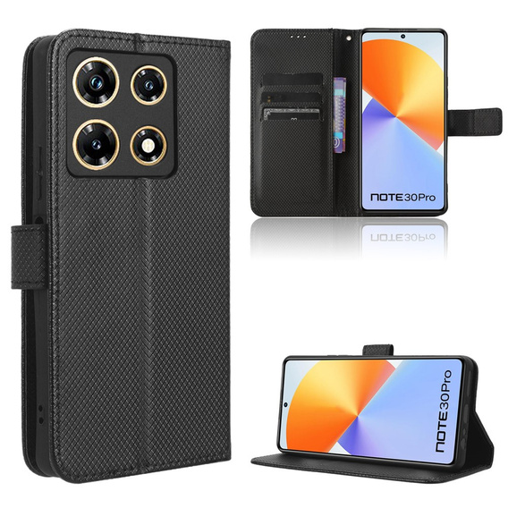 Flip case for Infinix Note 30 Pro 4G, Wallet Smart Magnet, black
