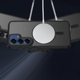 Case for Samsung Galaxy S25 / S24, for MagSafe, ERBORD Matt Case, black + Screen Glass