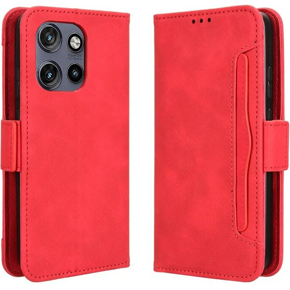 Flip case for Motorola Edge 50 Neo / Motorola ThinkPhone 25, Card Slot, red