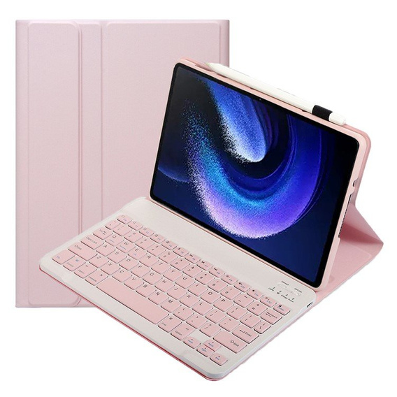 Case + keyboard Xiaomi Pad 6/6 Pro, pink rose gold