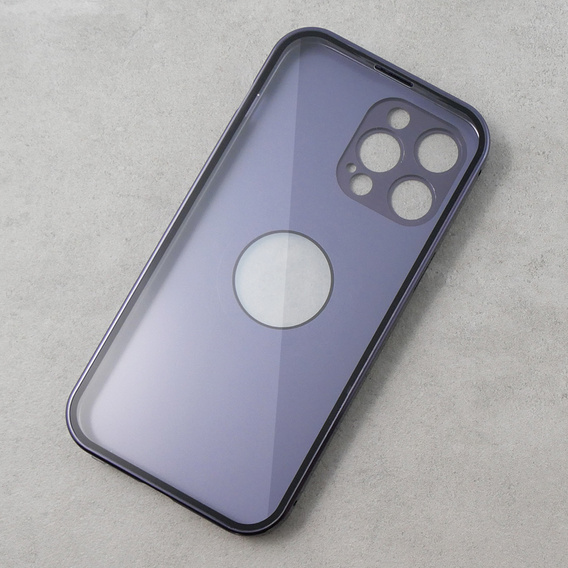 Case for iPhone 13 Pro Max, Dual Glass, for Magsafe, purple