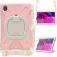 Children's case for Lenovo Tab M10 Plus TB-X606F, armored with strap, pink