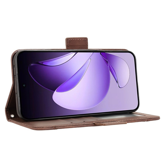 Flip case for Oppo Reno 13, Card Slot, brown