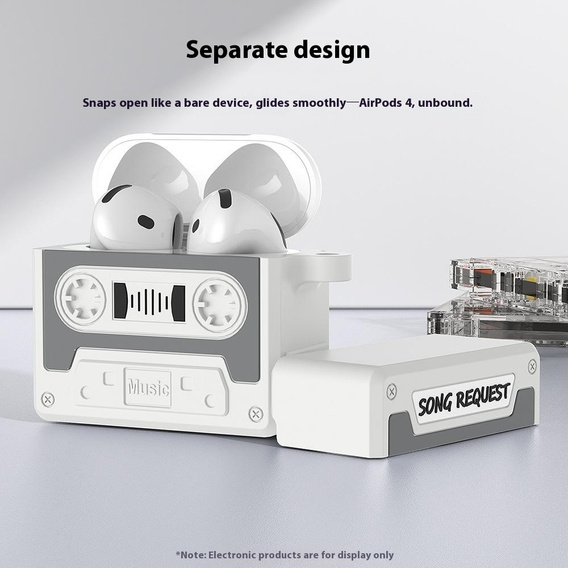 Retro silicone cassette case for Apple AirPods Pro 3
