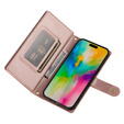 Flip case for iPhone 16 Pro Max, Wallet Zipper Pocket, pink