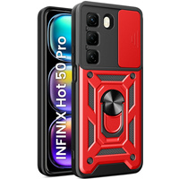 Case for Infinix Hot 50 Pro 4G, CamShield Slide, red