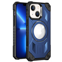 Case for iPhone 14, Heavy Duty, for MagSafe, dark blue