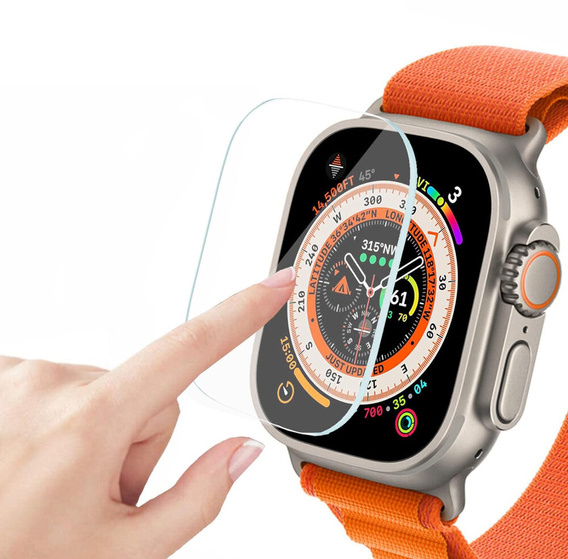 2x Tempered Glass with ERBORD mounting frame for Apple Watch Ultra 1/2/3 49mm