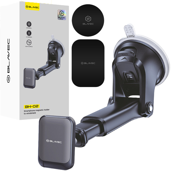 Magnetic car windshield mount for smartphones