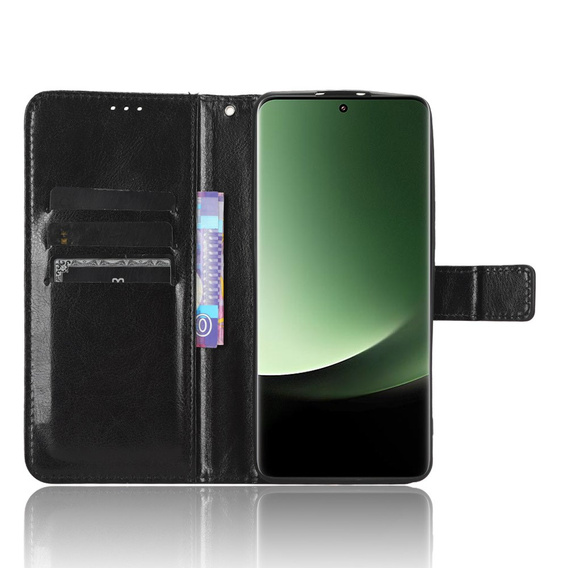 Flip case for Xiaomi 13 Ultra, Crazy Horse Wallet, black
