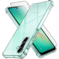 Case for Samsung Galaxy A26, Erbord Dropproof, transparent + Glass