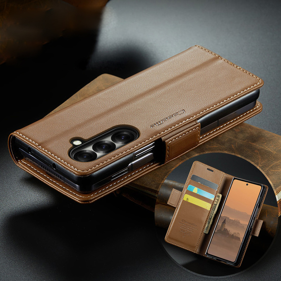 CASEME Litchi Wallet flip case for Samsung Galaxy Z Fold7 5G