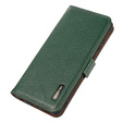 KHAZNEH RFID case for Samsung Galaxy S23 Ultra, Litchi Texture, green