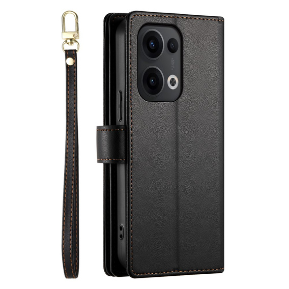 Flip case for Oppo Reno 13 5G, Wallet Zipper Pocket, black