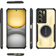 Case for Realme 14X / Realme C75, with magnetic sheet, transparent / black