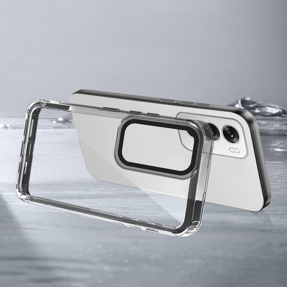 Case for Oppo A80, Fusion Hybrid, transparent / black