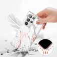 Case for Samsung Galaxy S22 Ultra, Suritch Full Body Marble, white