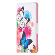 Flip case for Samsung Galaxy A35 5G, Wallet, Butterflies white