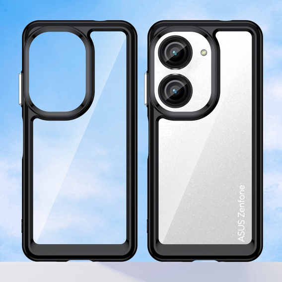 Case for Asus Zenfone 9 5G / 10 5G, Fusion Hybrid, transparent / black