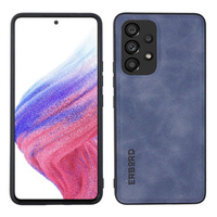 Case for Samsung Galaxy A53, ERBORD Business, with metal plate for car mounts, blue
