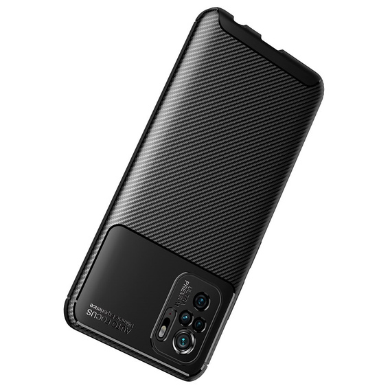 Case for Xiaomi Redmi Note 10/10S, Carbon Gel, black