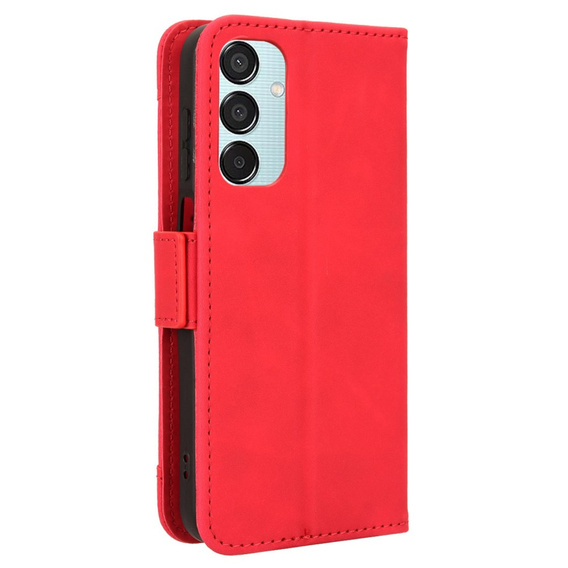 Flip case for Samsung Galaxy M15 5G, Card Slot, red