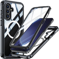 Case for Samsung Galaxy A36 / Samsung Galaxy A56, Shockproof, with glass, for MagSafe, black