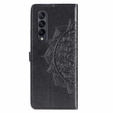 Flip case for Samsung Galaxy Z Fold 4 5G, Mandala, black