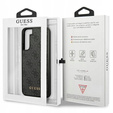 GUESS Case for Samsung Galaxy S23, 4G Metal Gold Logo, grey